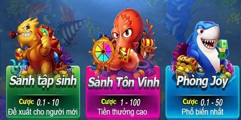 Trò chơi bắn cá với những ngư trường hấp dẫn 